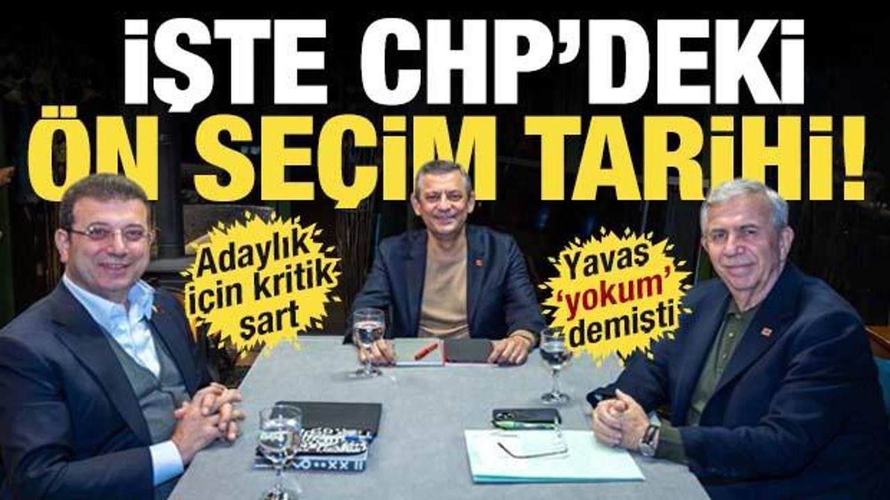 CHP’de cumhurbaşkanı adayını belirleyecek ön seçim için tarih belli oldu