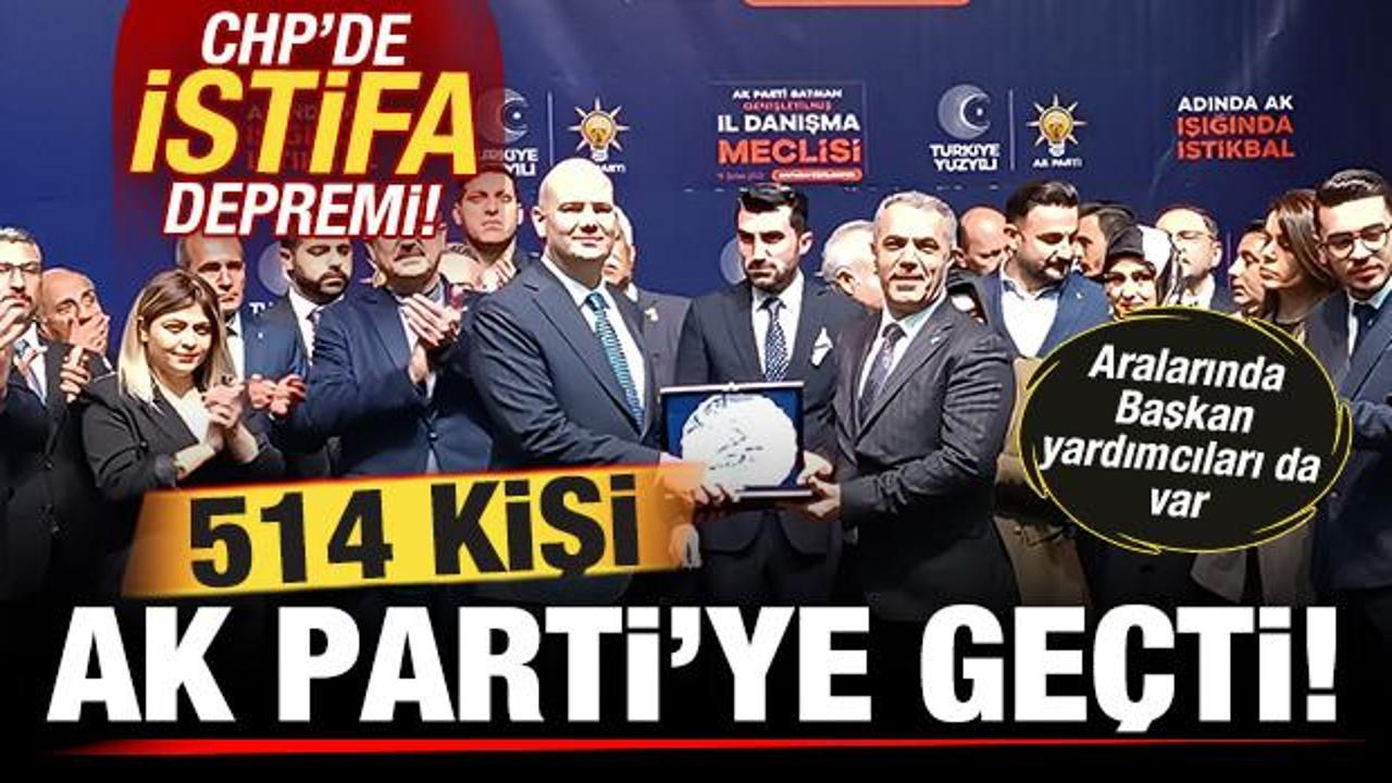 CHP’de istifa depremi! 514 kişi AK Parti’ye geçti