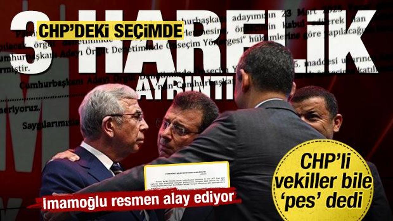 CHP’deki adaylık ön seçiminde ‘üç harflik’ ayrıntı! O bile İmamoğlu’na göre ayarlanmış