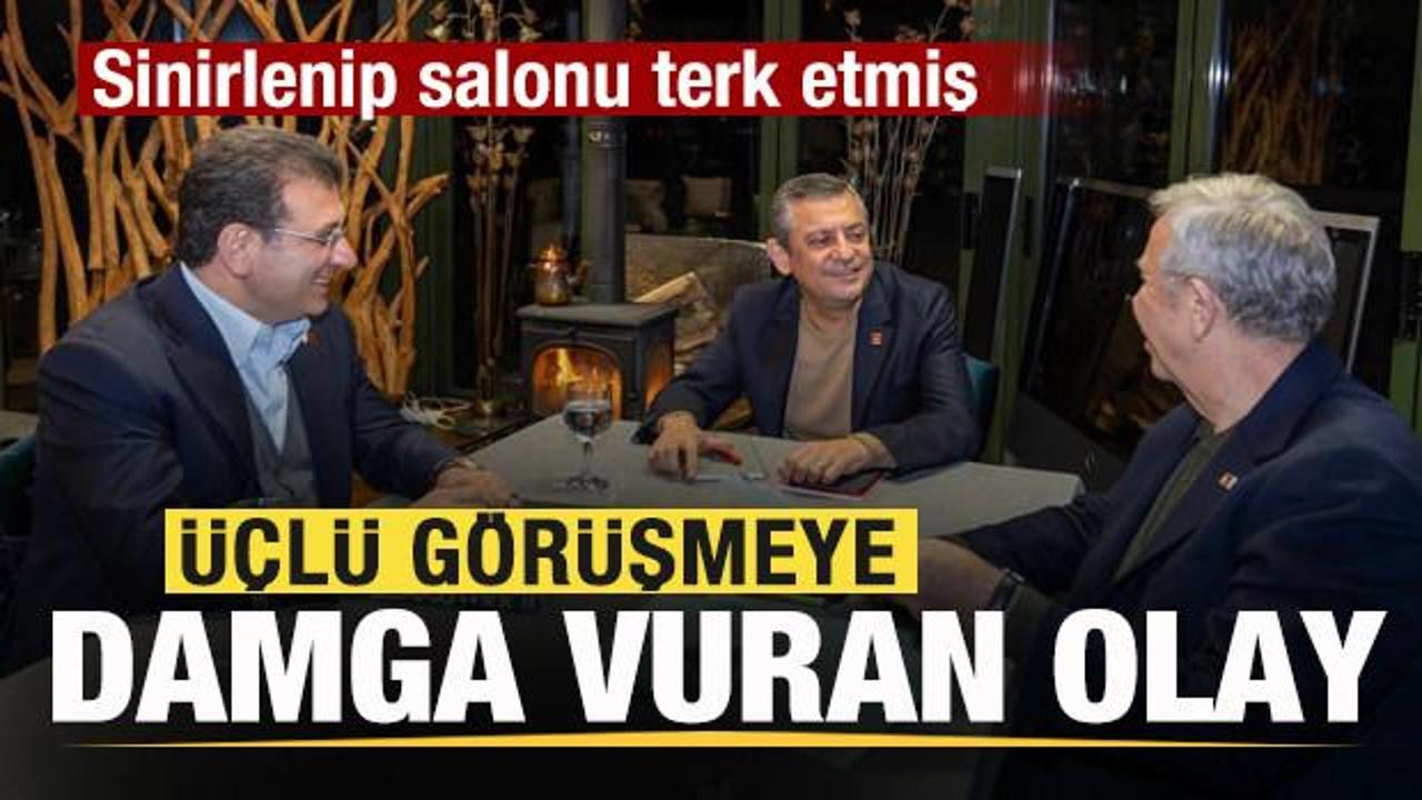İmamoğlu-Özel-Yavaş toplantısına damga vuran olay! Sinirlenip salonu terk etmiş