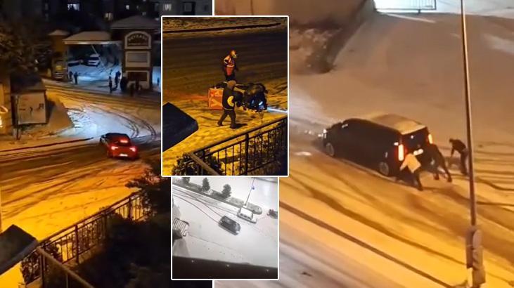 İstanbul’da kar yağışı kazalara neden oldu!
