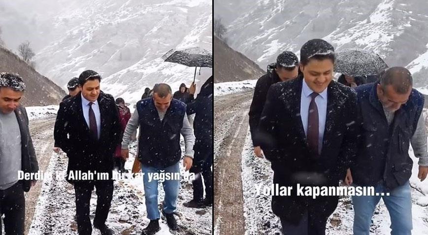 Kaymakamın kar anısı yürekleri ısıttı! Bakan Yerlikaya videoyu paylaştı