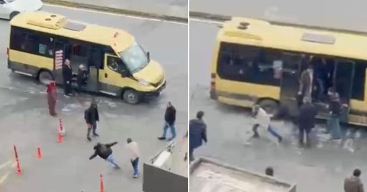 Korkunç olay kamerada! Minibüsçüden yolcuya 'para vermedin' dayağı! | Son dakika haberleri