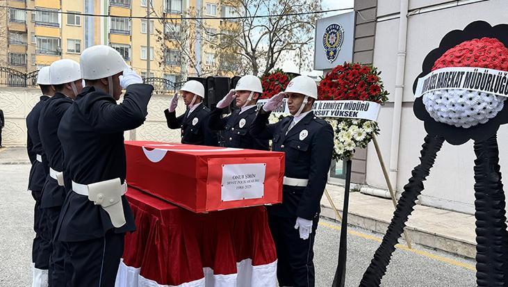 Şehit olan polis memuru Onur Şirin’e acı veda