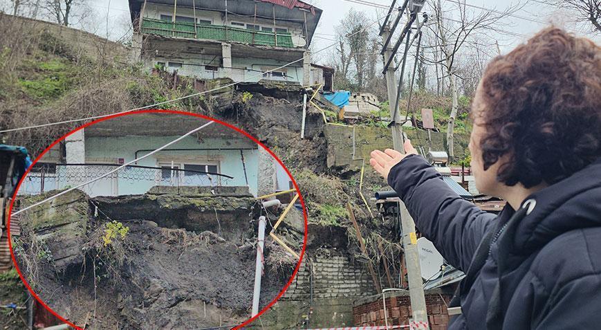 Zonguldak’ta korkutan heyelan! 3 ev tahliye edildi