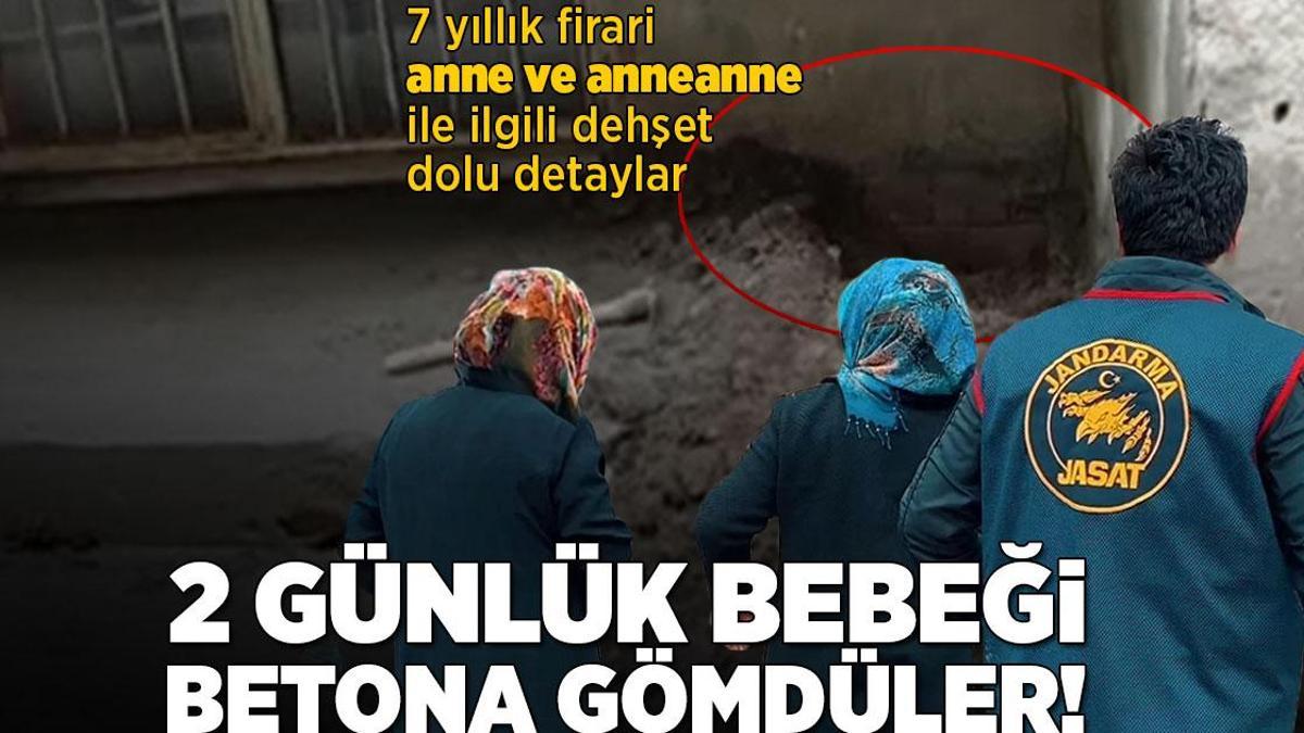 2 günlük bebeği betona gömdüler! Firari anne ve anneanne ile ilgili dehşet dolu detaylar
