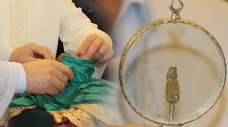 40 kat bohçadan salavatlar eşliğinde çıkarıldı! Sakal-ı Şerif ziyarete açıldı