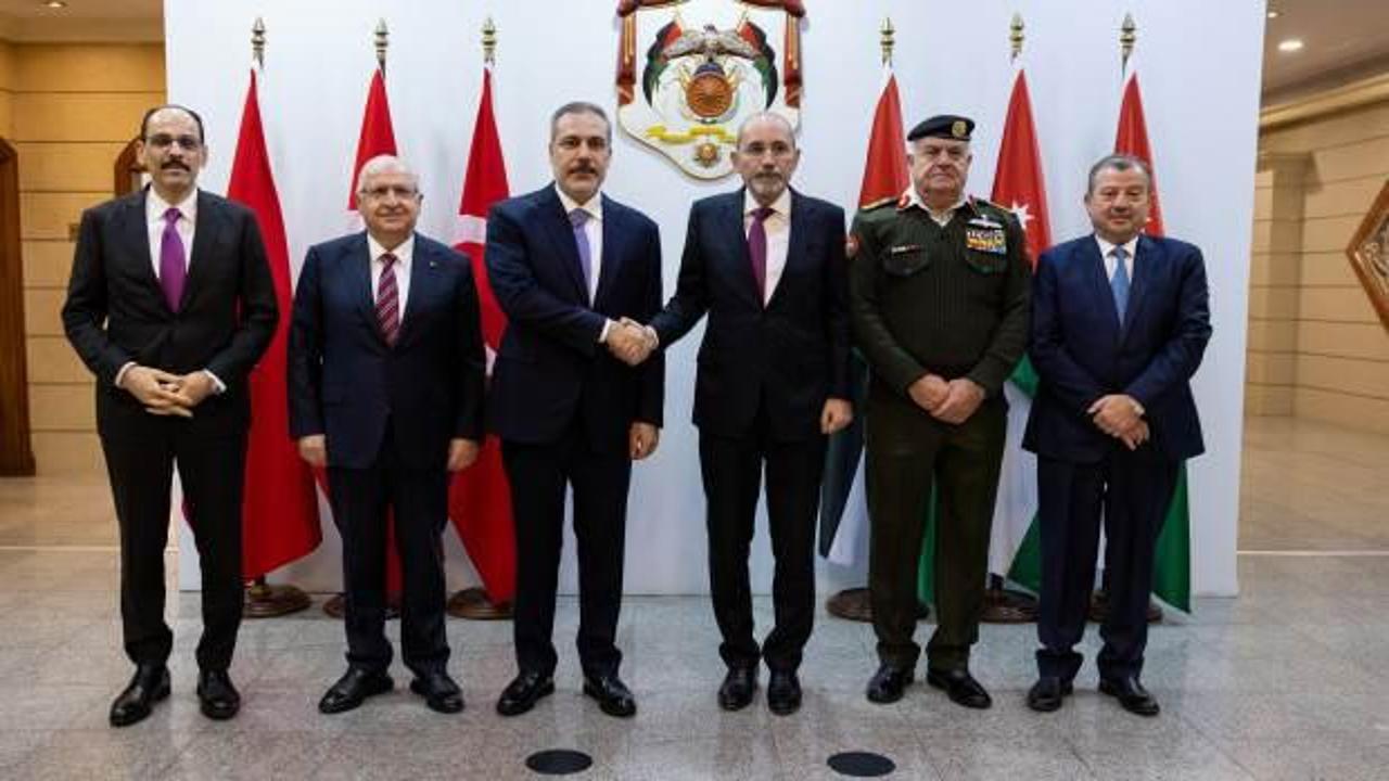Bakan Fidan, Bakan Güler ve MİT Başkanı Kalın Ürdün’de kritik toplantıya katıldı