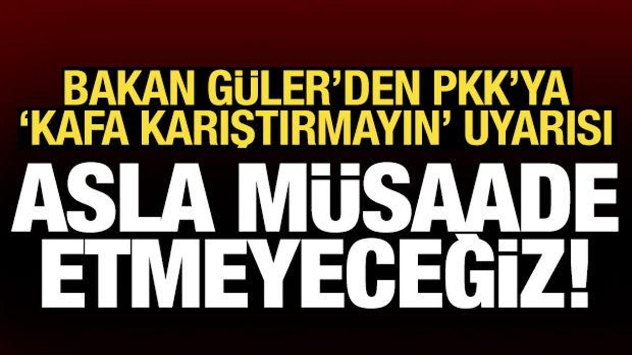 Bakan Güler’den PKK açıklaması: Sabote edilmesine müsaade edilmeyecek