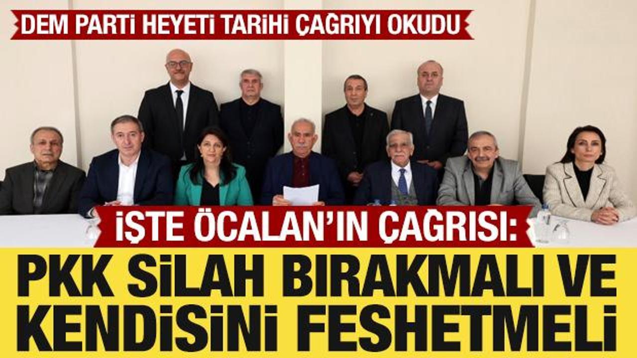 DEM Parti heyeti Öcalan’ın mesajını okudu: PKK kendisini feshetmelidir!