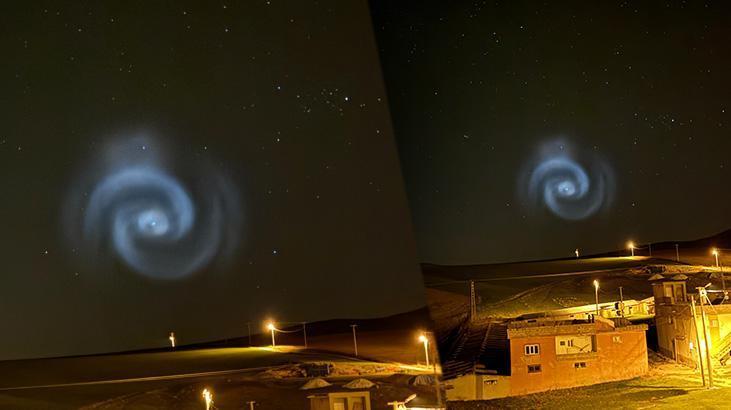 Gökyüzündeki gizemli spiral! Türkiye’den de görüldü