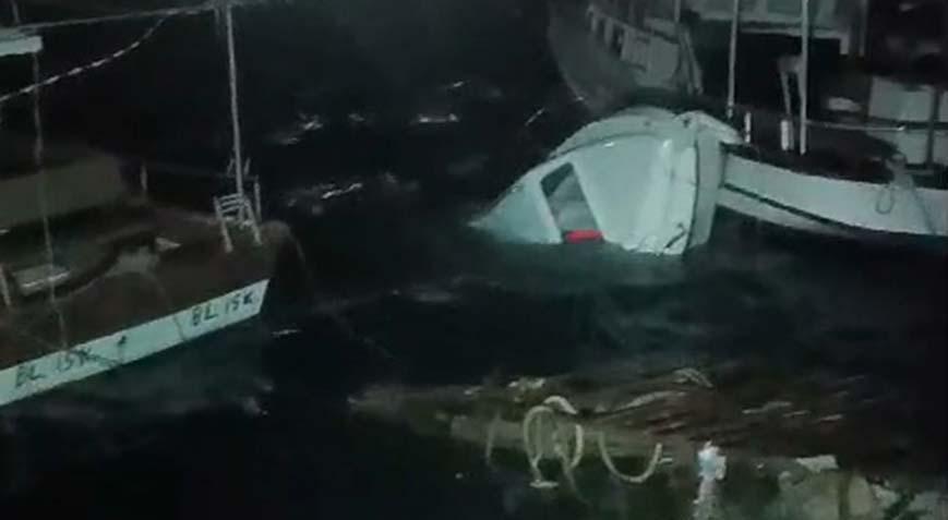 Hatay’da fırtına! Tekneler alabora oldu, ağaçlar devrildi