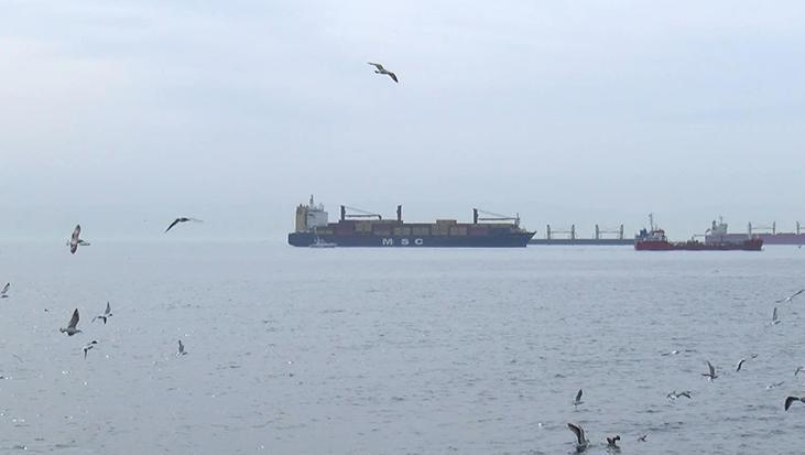 İstanbul’da kargo gemisi karaya oturdu