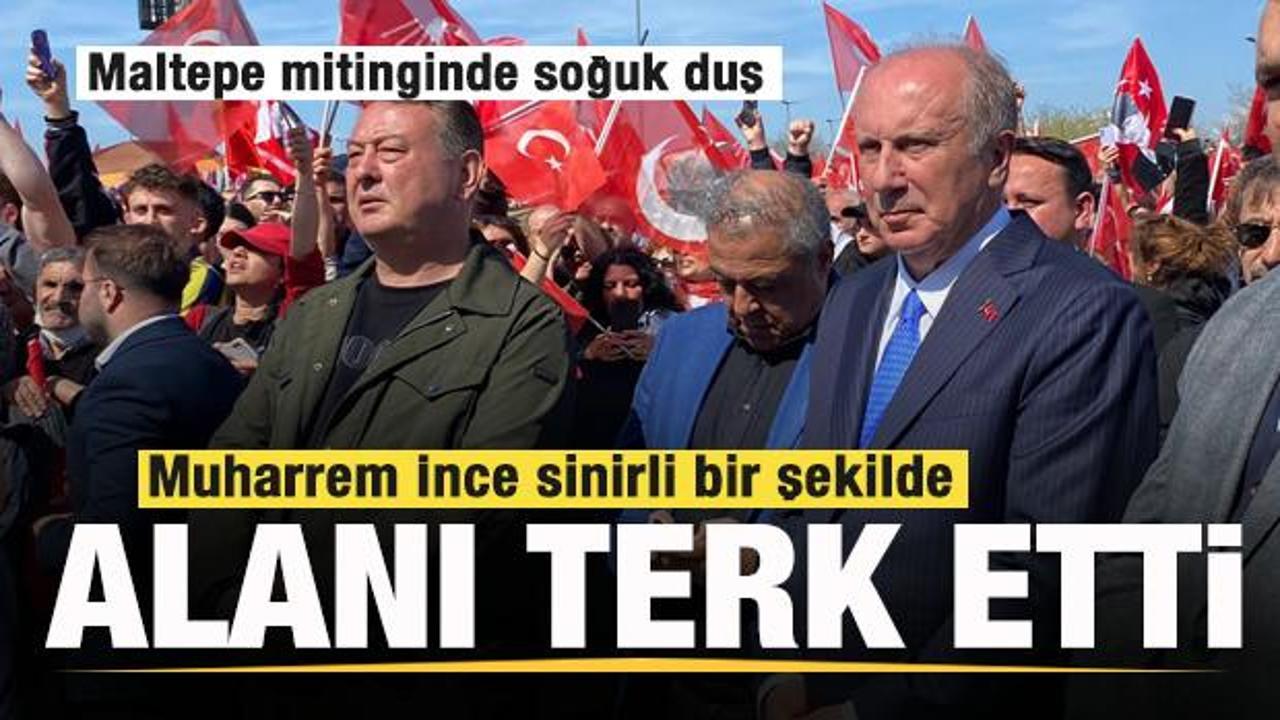 Maltepe mitinginde Muharrem İnce’ye soğuk duş! Sinirli bir şekilde alanı terk etti