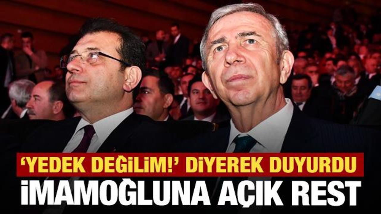 Mansur Yavaş’tan İmamoğlu’na açık rest: Yedek değilim!