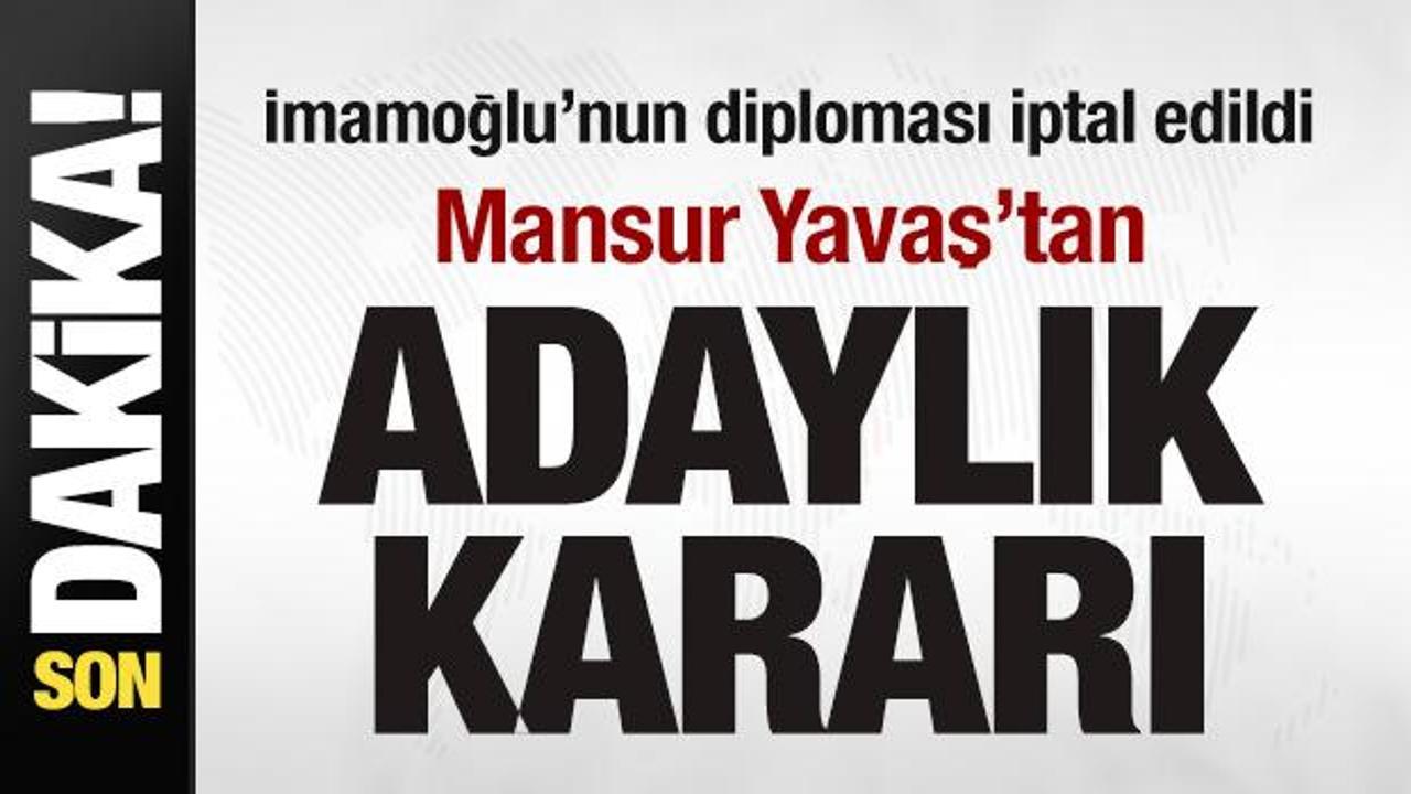 Mansur Yavaş’tan son dakika İmamoğlu açıklaması! Adaylık kararını duyurdu