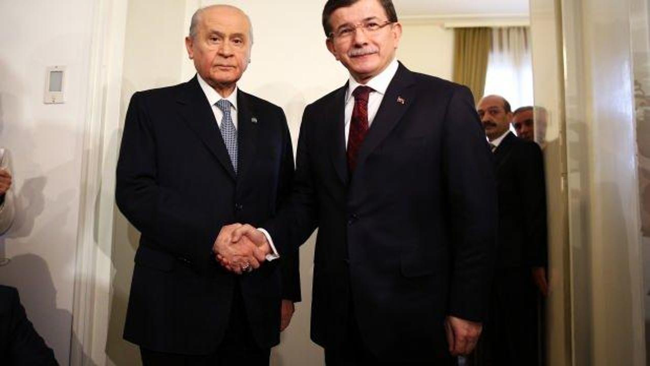 MHP lideri Bahçeli, Davutoğlu ile görüştü