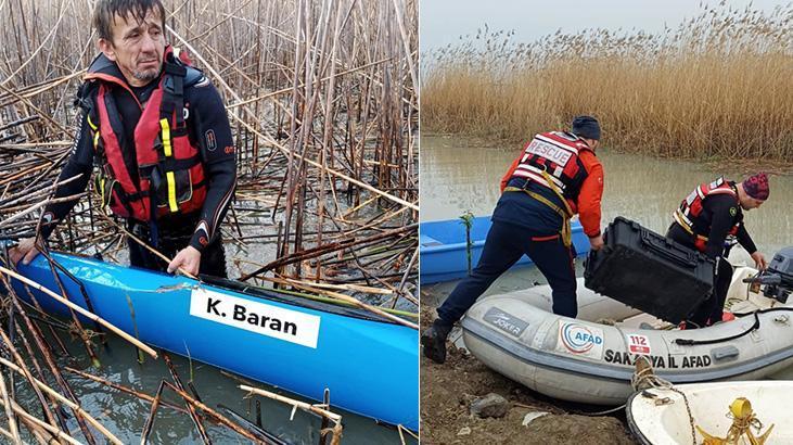 Sapanca Gölü’nde kum fırtınasına yakalanarak kaybolan Kaan Ege’nin kanosu bulundu