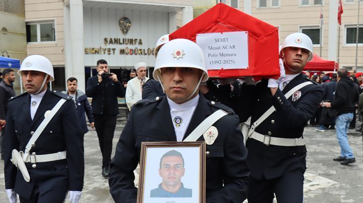 Şehit polis memuru Mesut Acar için tören düzenlendi