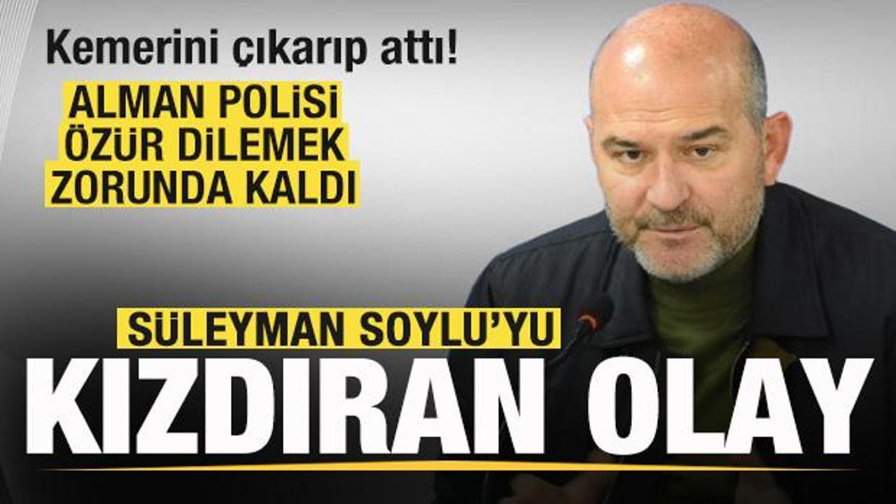 Süleyman Soylu’yu kızdıran olay! Kemerini çıkarıp attı! Polis özür dilemek zorunda kaldı