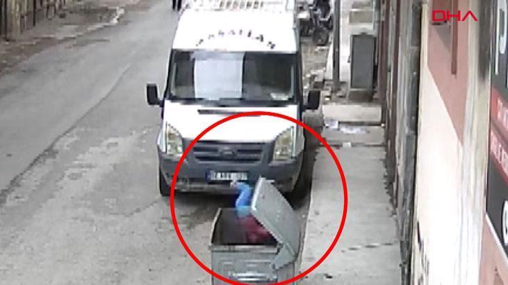 2 yaşındaki Muhammed 2. kattan çöp konteynerine düştü