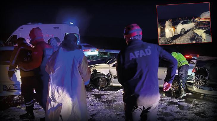Aksaray’da feci kaza! 12 araç birbirine girdi: 10 yaralı