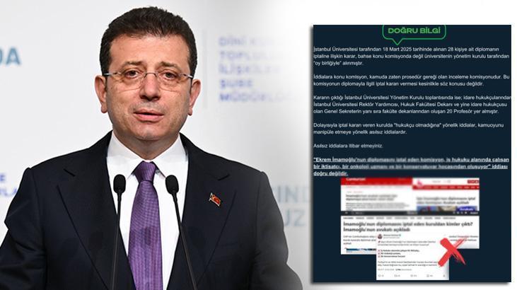 DMM’den Ekrem İmamoğlu’nun diplomasını iptal eden komisyon hakkında açıklama