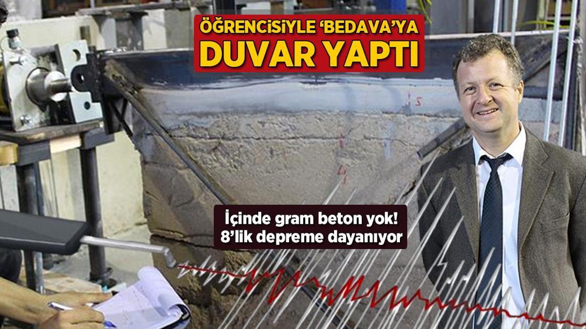 İçinde gram beton yok, 8’lik depreme dayanıyor! Öğrencisiyle ‘bedava’ya duvar yaptı