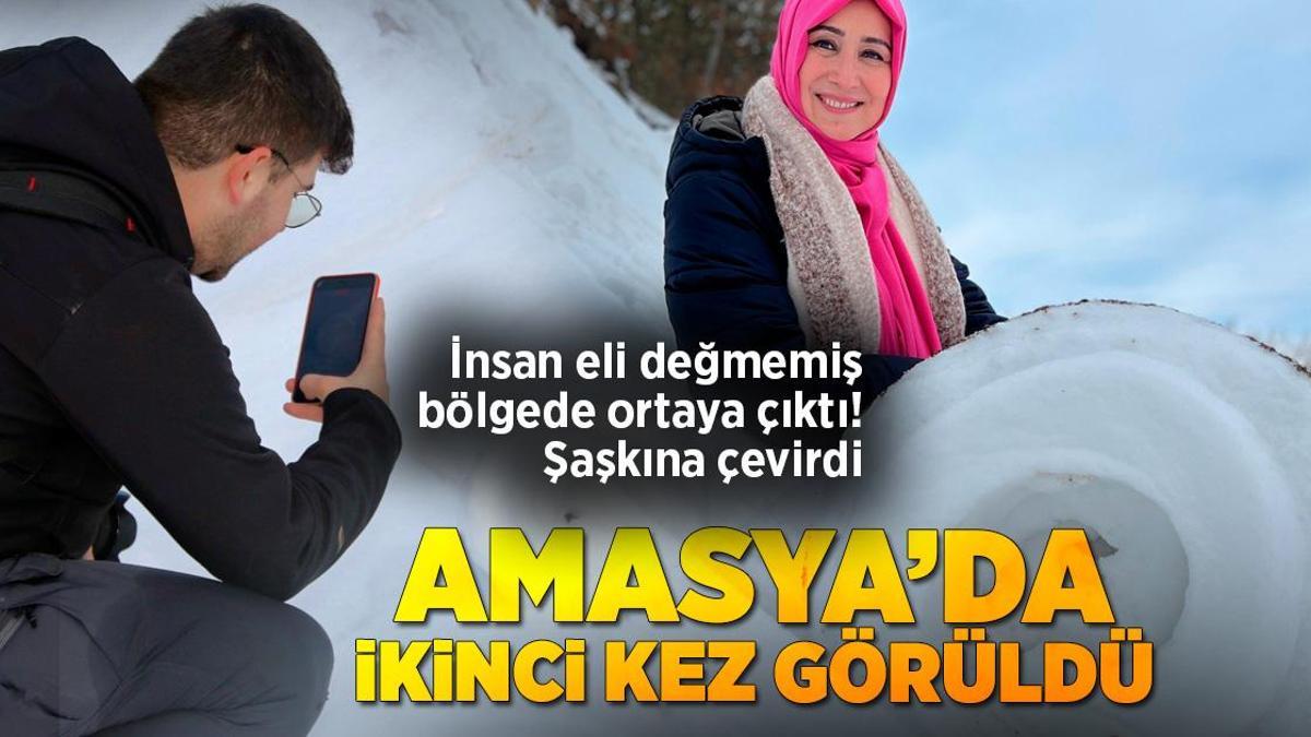 İnsan eli değmemiş bölgede! Amasya’da ikinci kez görüldü, şaşkına çevirdi