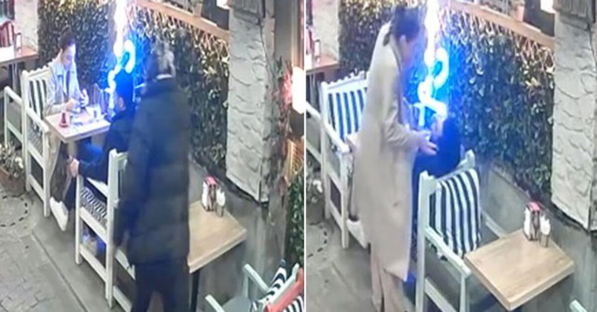 İstanbul'da dehşet anı kamerada! Kafede eşinin önünde enseye tek kurşun! | Son dakika haberleri