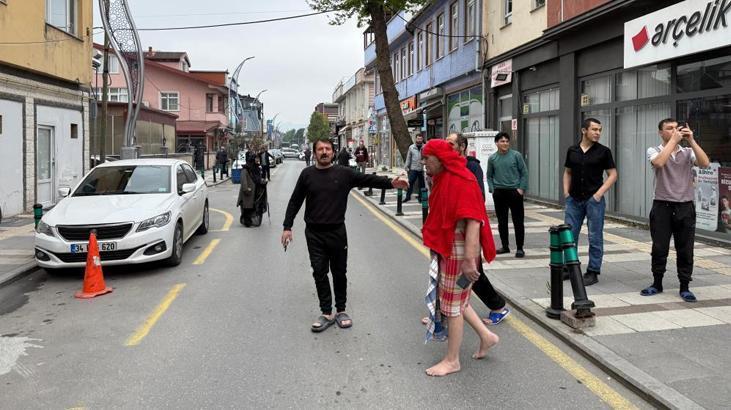 İstanbul’daki 6.2’lik depreme hamamda yakalandı! Peştamalla sokağa fırladı
