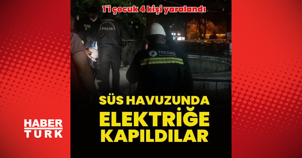 Kırklareli'nde süs havuzunda elektrik akımına kapılan 4 kişi hastaneye kaldırıldı