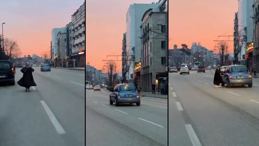 Yer: Bursa! Yolun ortasında otomobili görenler şaşkına döndü