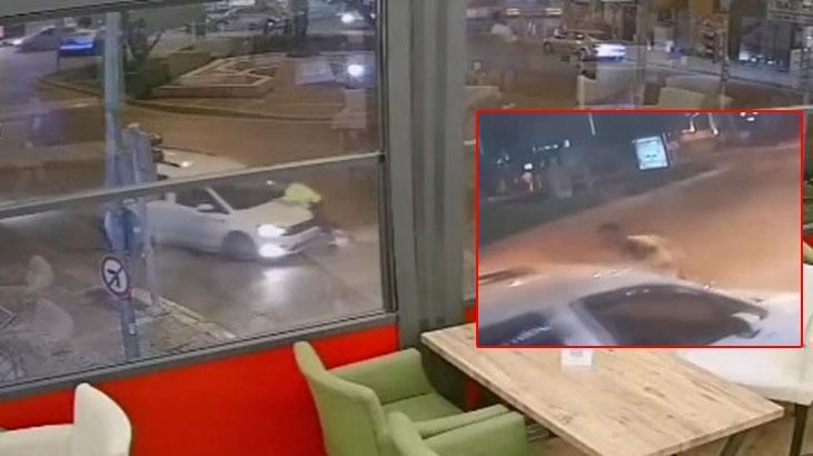 Yer: İzmir… Alkollü sürücü polis memurunu aracın kaputunda 500 metre sürükledi