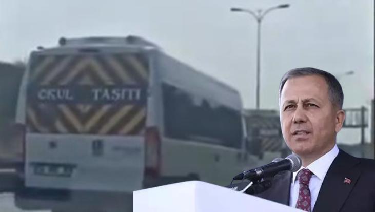 Bakan Yerlikaya: Çocuklarımızın hayatıyla oynayan hiçbir servis şoförünün trafikte yeri yoktur