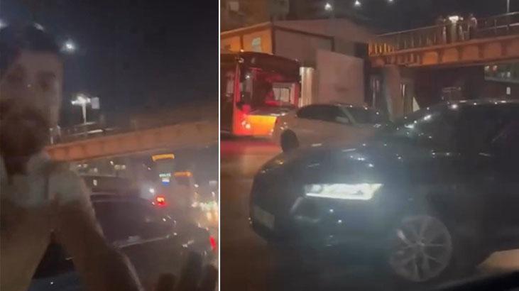Beyoğlu’nda trafikte tartışma! Otomobile tekme ve yumruklu saldırdı