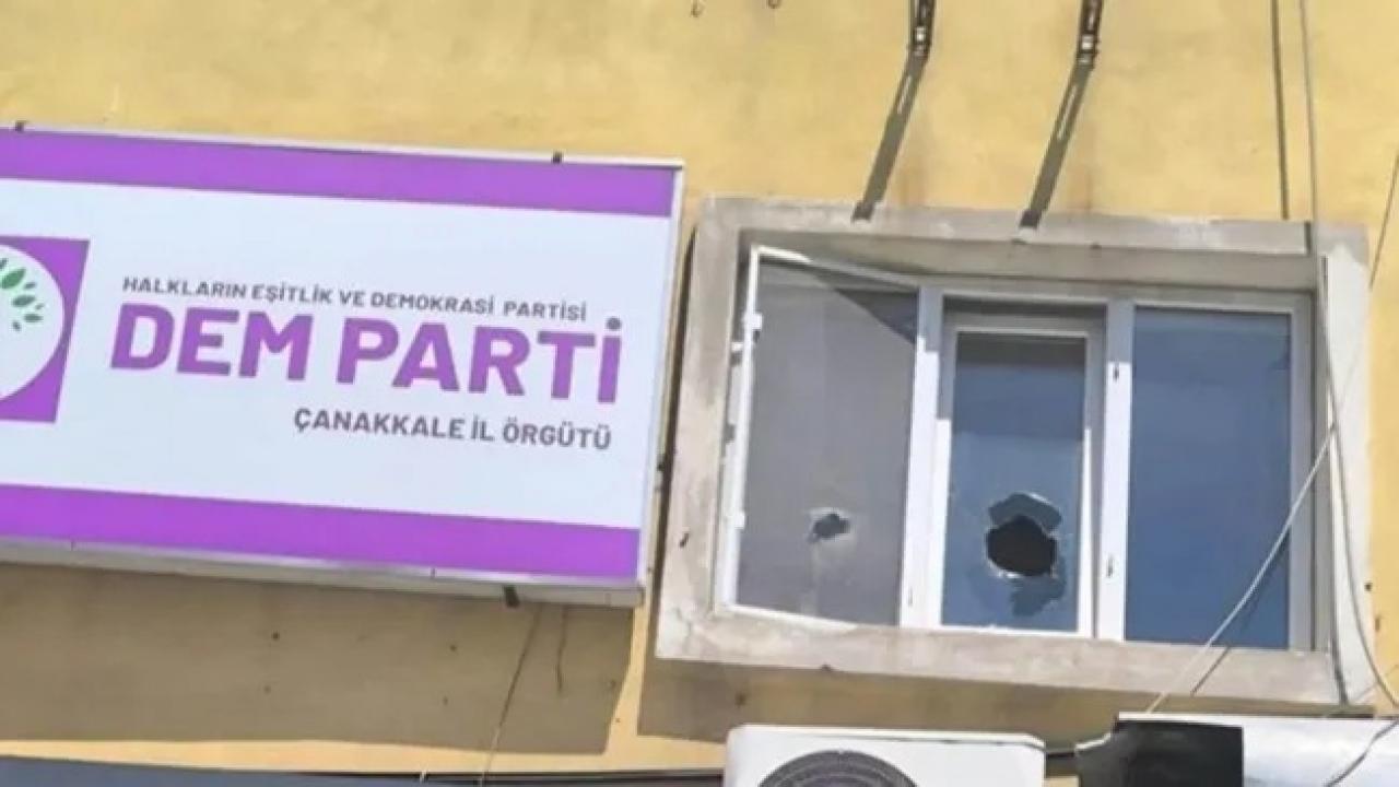 Çanakkale’de DEM Parti binasına taşlı saldırı