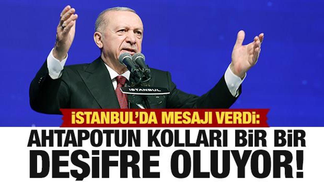 Cumhurbaşkanı Erdoğan’dan İstanbul mesajı: Ahtapotun kolları bir bir deşifre oluyor
