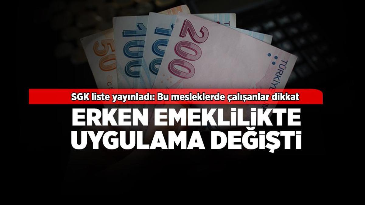Ekonomi haberleri! Yıpranma payı kaldırılan meslekler hangileri? Erken emeklilikte fiili hizmet süresi zammı hakkı kaldırılan meslekler