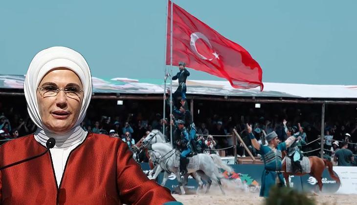 Emine Erdoğan’dan ‘Karabağ Atları’nın gösterisiyle ilgili paylaşım