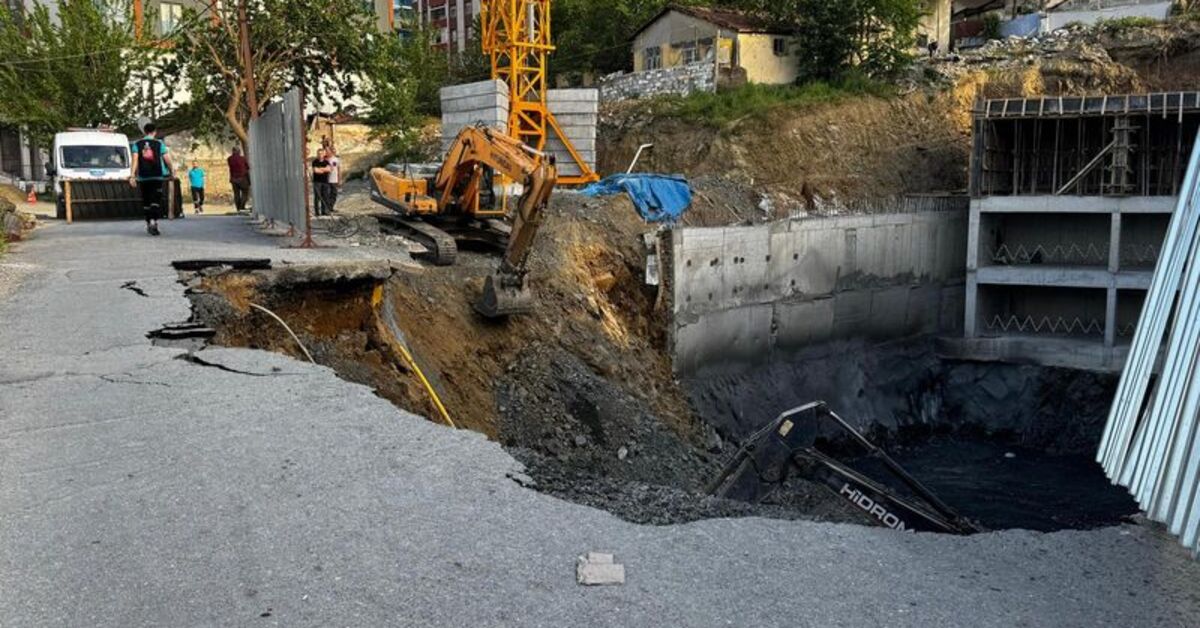 Gaziosmanpaşa'da inşaat çalışması sırasında yol çöktü – Güncel haberler | Son dakika haberleri
