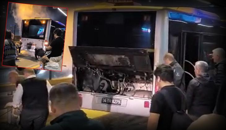Kağıthane’de korku dolu anlar! Metrobüste yangın çıktı