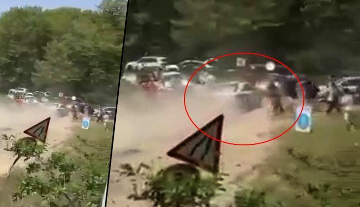 Korku filmlerini aratmayacak olay! Bursa’da yarış aracı seyircilerin bulunduğıu bölgeye savruldu