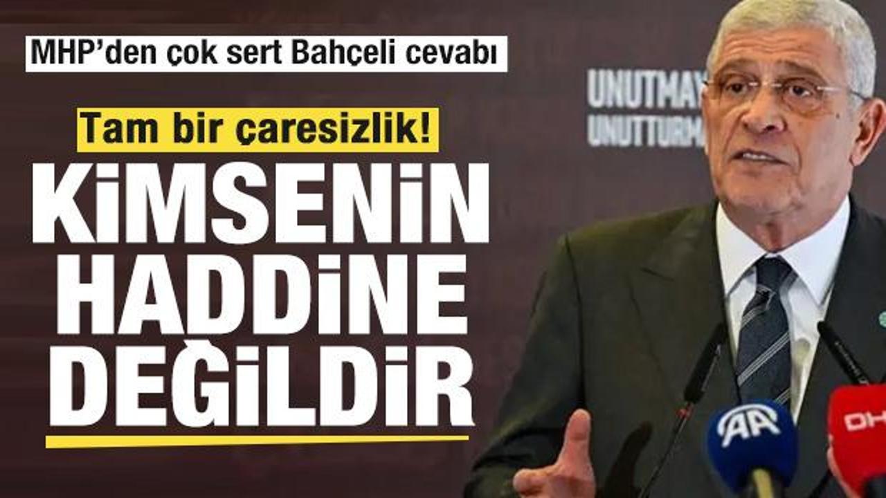 MHP’den Müsavat Dervişoğlu’na cevap! Tam bir çaresizlik! Kimsenin haddi değildir