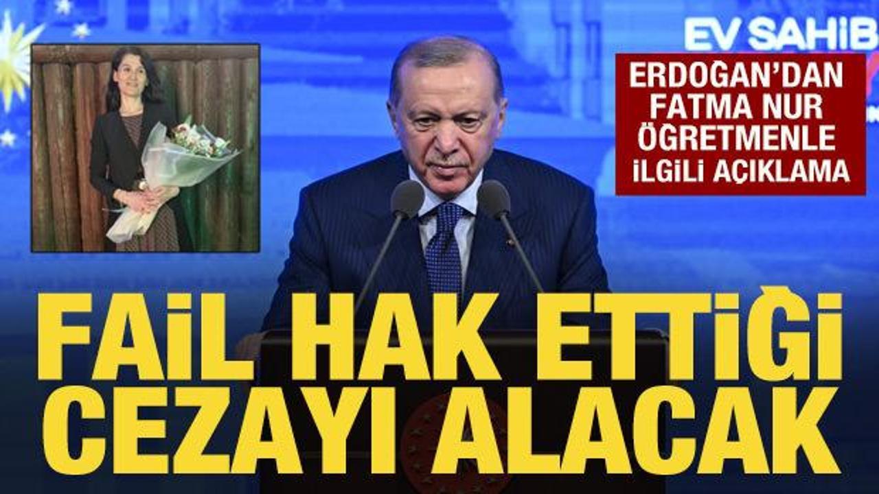 Cumhurbaşkanı Erdoğan’dan Fatma Nur öğretmenle ilgili açıklama