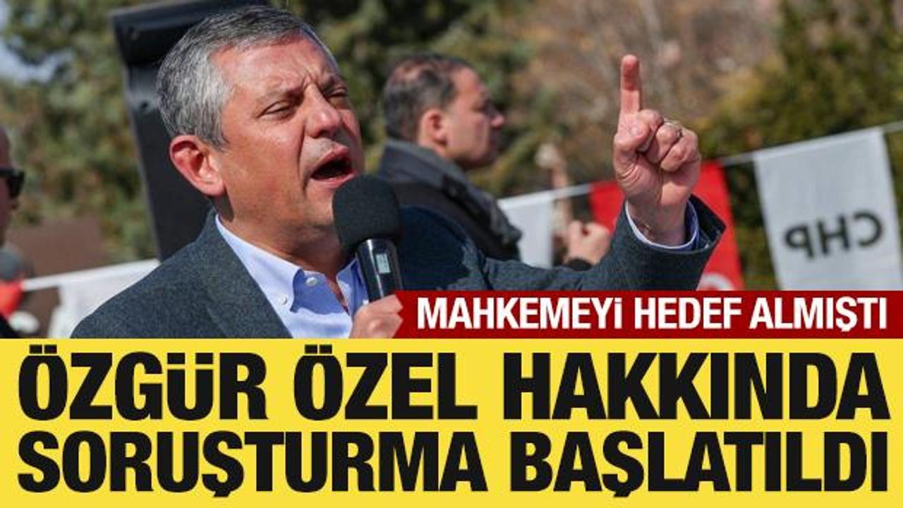 Özgür Özel hakkında soruşturma başlatıldı