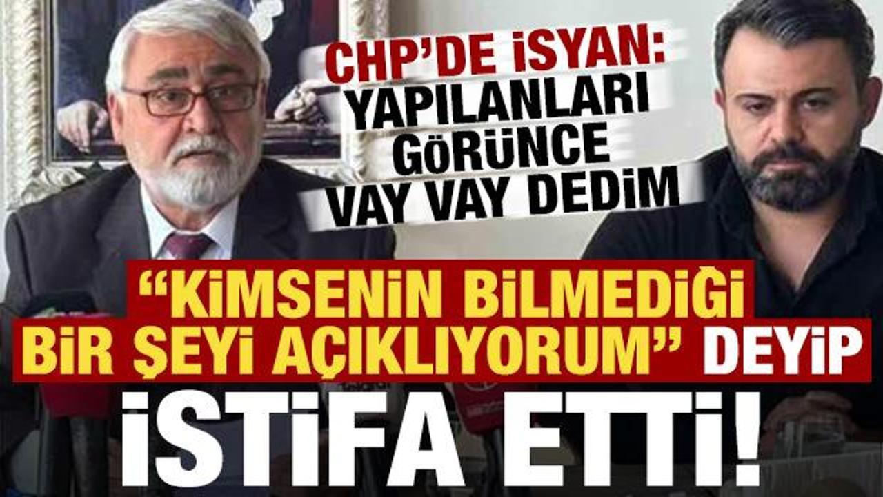CHP’de istifa depremi! ‘Kimsenin bilmediği bir şeyi açıklıyorum’ deyip istifa etti…
