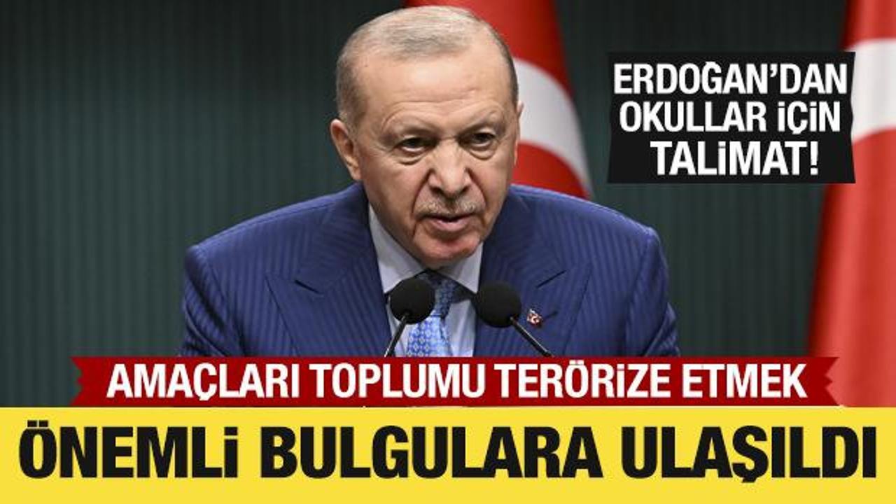 Cumhurbaşkanı Erdoğan’dan okul saldırılarıyla ilgili açıklama: Önemli bulgulara ulaşıldı