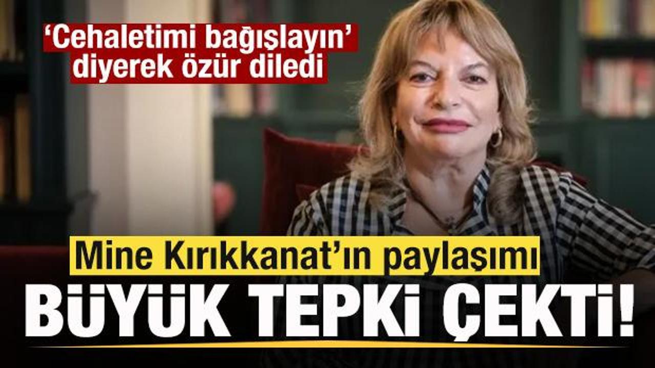 Mine Kırıkkanat’ın paylaşımına tepki yağdı! ‘Cehalet’ diyerek özür diledi