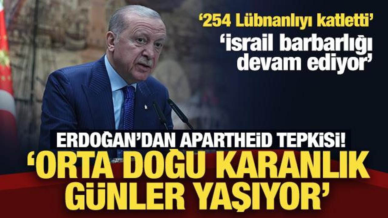 Son Dakika… Erdoğan’dan çok sert mesajlar: Apartheid tepkisi!